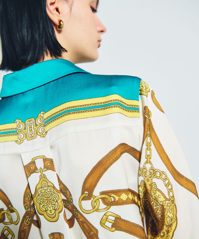 スカーフプリントシャツドレス(505896501)｜阪急百貨店公式通販サイト