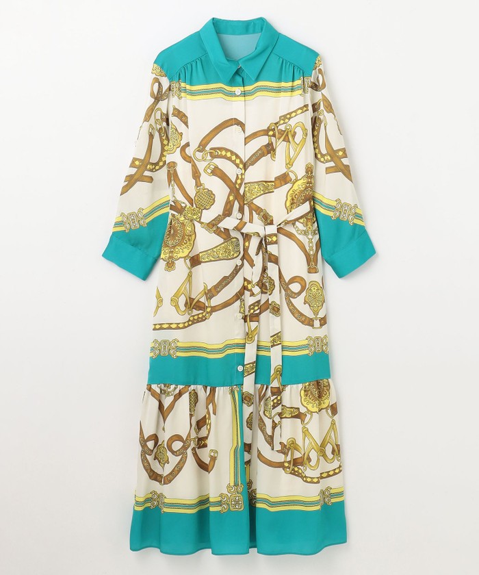 スカーフプリントシャツドレス(505896501)｜阪急百貨店公式通販サイト