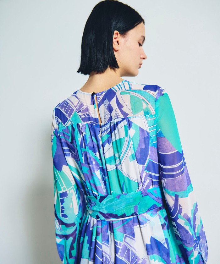 アールデコリゾート　プリント　ワンピース アールデコリゾートプリントワンピース / GRACE CONTINENTAL | GRACE