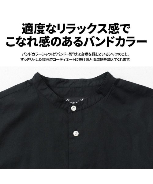 CavariA(キャバリア)/CavariA 日本製バンドカラー長袖シャツ/img01