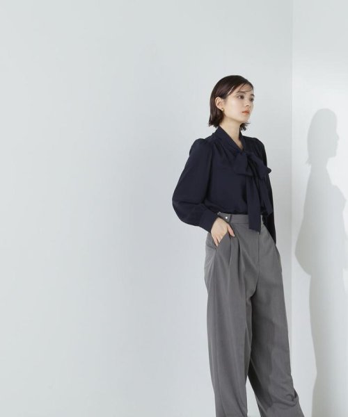 NATURAL BEAUTY BASIC(ナチュラルビューティーベーシック)/リボンボウタイブラウス　24SS /img34