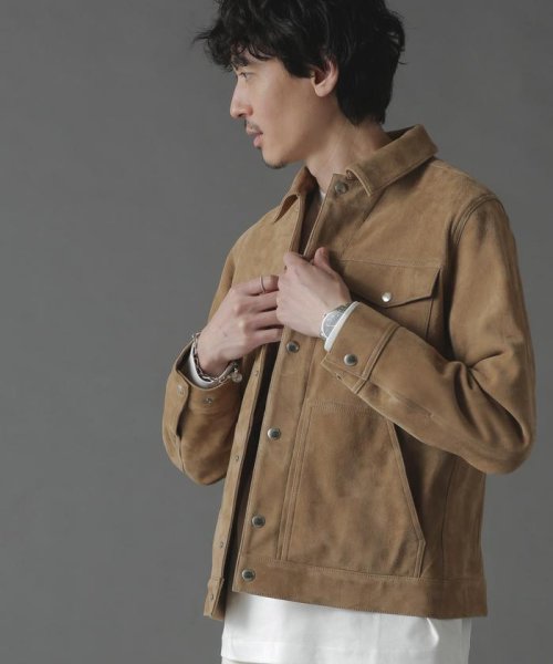 ゴートスウェードトラッカージャケット 