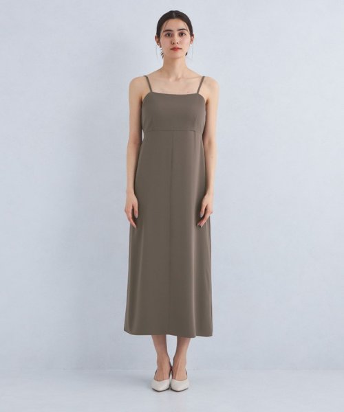 シアー フォルムスリーブ トップス × キャミソール ワンピース 