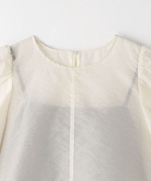 シアー フォルムスリーブ トップス × キャミソール ワンピース 