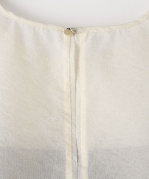 シアー フォルムスリーブ トップス × キャミソール ワンピース 