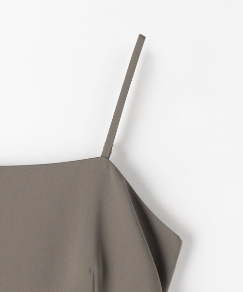 シアー フォルムスリーブ トップス × キャミソール ワンピース 