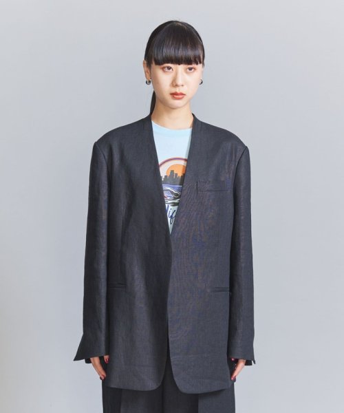 BEAUTY&YOUTH UNITED ARROWS(ビューティーアンドユース　ユナイテッドアローズ)/麻 ノーカラー ジャケット/img11