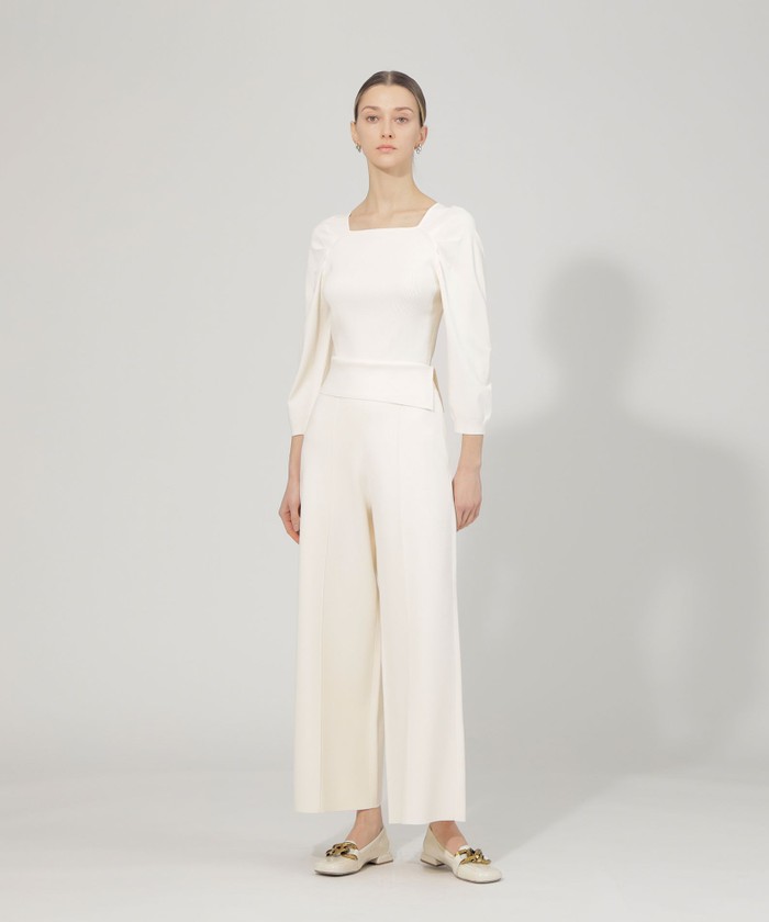 La maglia】 スクエアネック ニットプルオーバー(505877342)｜阪急