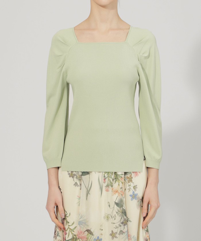 La maglia】 スクエアネック ニットプルオーバー(505877342)｜阪急