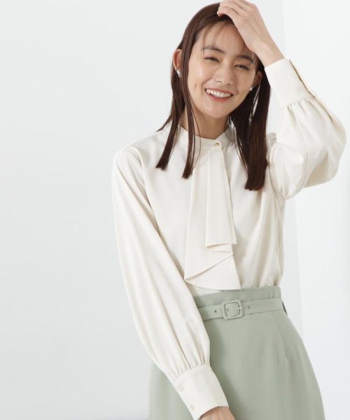 N Natural Beauty Basic(エヌナチュラルビューティベーシック)/ボウタイ風とろみブラウス 24SS/img12