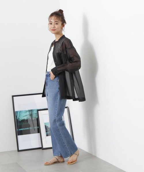 N Natural Beauty Basic(エヌナチュラルビューティベーシック)/バンドカラースリットシアーシャツ 24SS/img11