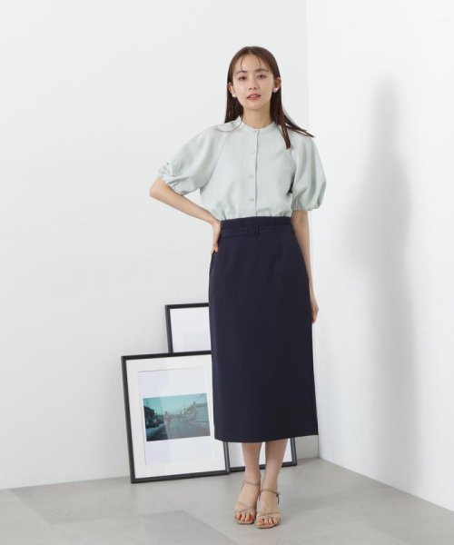 N Natural Beauty Basic(エヌナチュラルビューティベーシック)/ベルト付ダブルクロスタイトスカート《S Size Line》/img14
