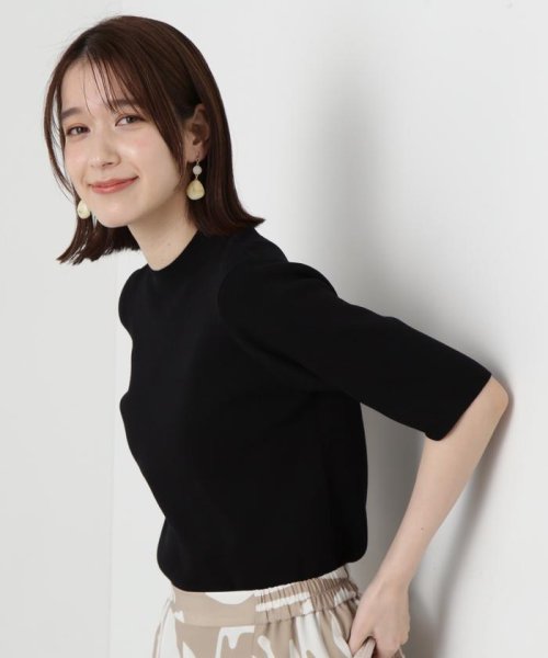 N Natural Beauty Basic(エヌナチュラルビューティベーシック)/総針ボトルネック5分袖ニット 24SS/img08