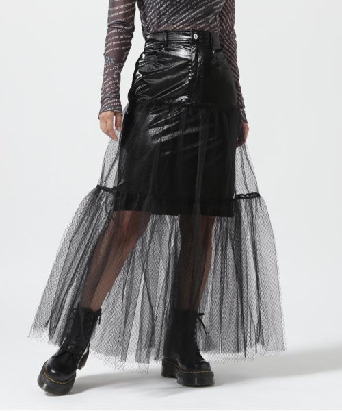 RoyalFlash(ロイヤルフラッシュ)/MAISON SPECIAL/メゾンスペシャル/Metallic Hard Tulle Skirt/img01