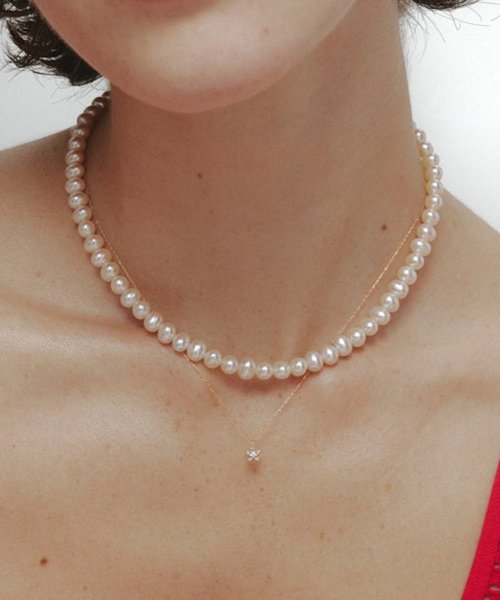 les bon bon(les bon bon)/【les bon bon / ルボンボン】glow pearl necklace BOB387 / パール ネックレス 淡水パール シルバー925 日本製/img01