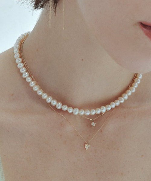 les bon bon(les bon bon)/【les bon bon / ルボンボン】glow pearl necklace BOB387 / パール ネックレス 淡水パール シルバー925 日本製/img05