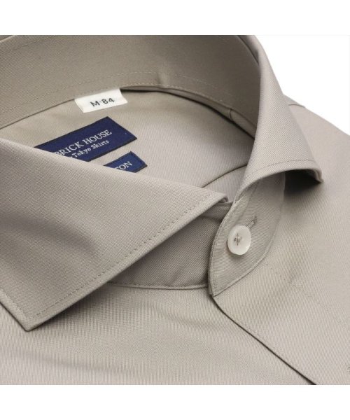 TOKYO SHIRTS(TOKYO SHIRTS)/形態安定 ホリゾンタルワイドカラー 綿100% 長袖 ワイシャツ/img02