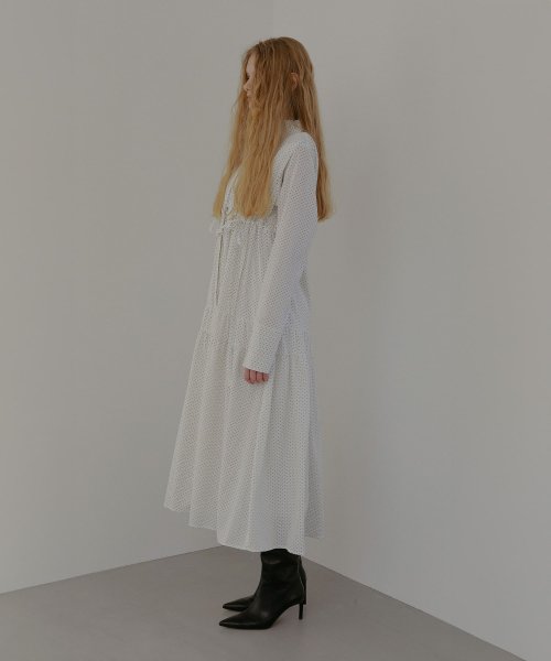 MIELI INVARIANT(ミエリ インヴァリアント)/Frill Stand Gather Dot Dress/img10