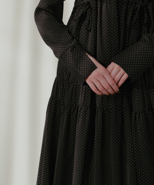 MIELI INVARIANT(ミエリ インヴァリアント)/Frill Stand Gather Dot Dress/img12