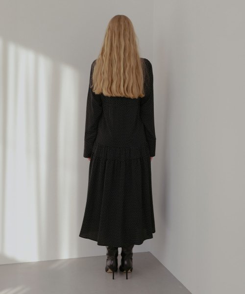 MIELI INVARIANT(ミエリ インヴァリアント)/Frill Stand Gather Dot Dress/img15