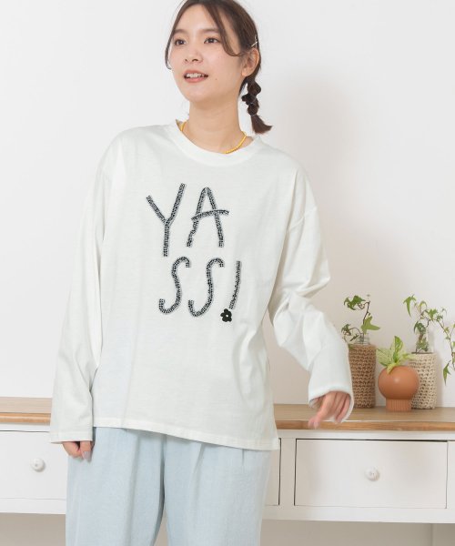 POU DOU DOU(プードゥドゥ)/YASS ギャザーテープロゴロンTee/img13