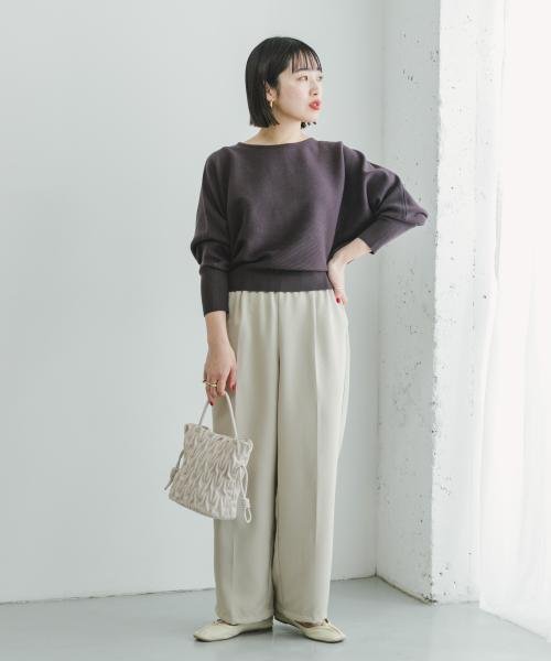 ITEMS URBANRESEARCH(アイテムズ アーバンリサーチ（レディース）)/ボートネックドルマンニット/img13