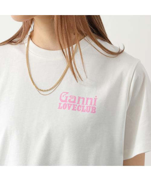 GANNI Tシャツ Basic Jersey Relaxed T Shirt 半袖 ロゴT