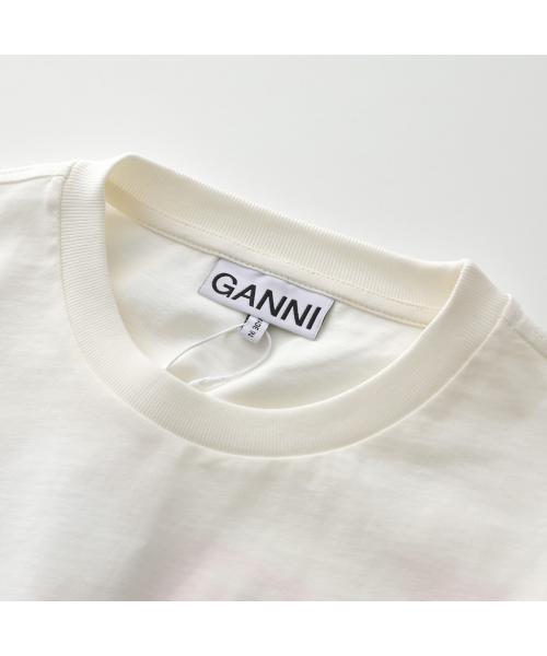 GANNI Tシャツ Basic Jersey Relaxed T Shirt 半袖 ロゴT(505898436