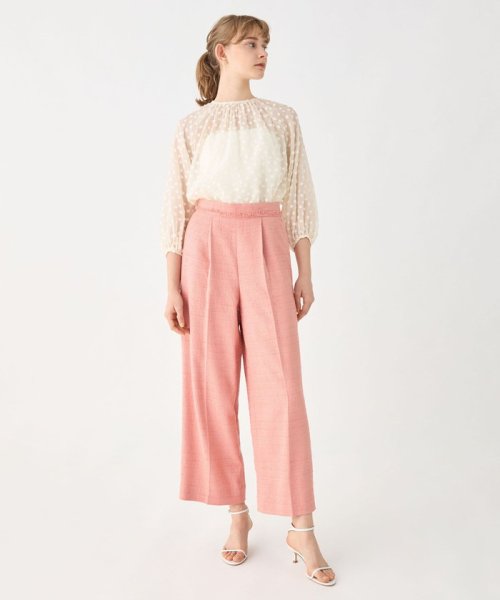 ライトスラブツイード サスペンダーワイドパンツ 