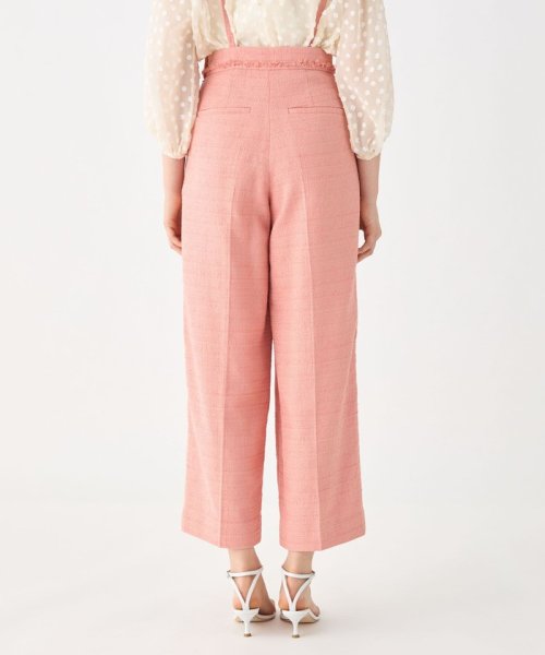 ライトスラブツイード サスペンダーワイドパンツ 