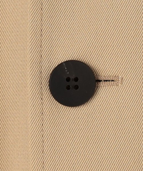 コットンウールギャバジン ロングマリンコート 