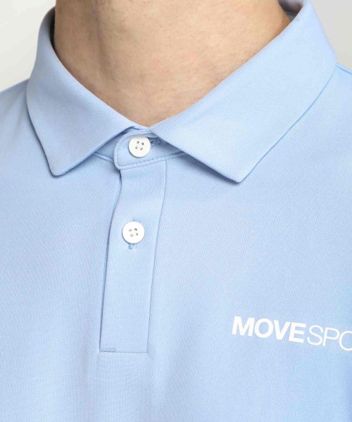 MOVESPORT(ムーブスポーツ)/SUNSCREEN ミニ鹿の子 バックロゴ ポロシャツ/img05
