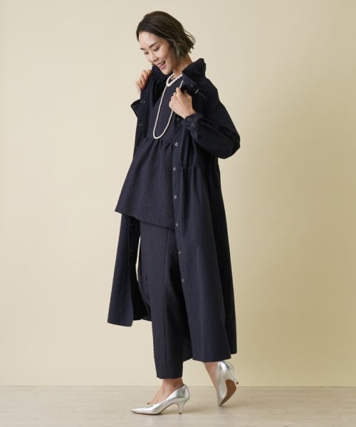 シャーリング襟スプリングコート【セレモニー】 