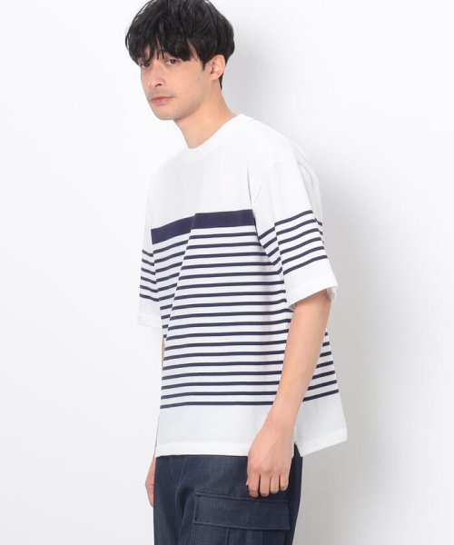 セール】ウォッシャブル ボーダーニットTシャツ(505869608) | コムサ 
