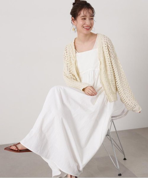 N Natural Beauty Basic(エヌナチュラルビューティベーシック)/異素材ドッキングキャミワンピース《S Size Line》/img22