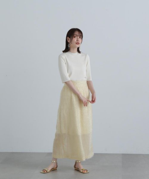 N Natural Beauty Basic(エヌナチュラルビューティベーシック)/総針ボトルネック5分袖ニット 24SS/img21