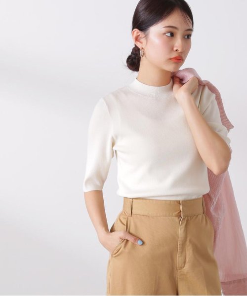 N Natural Beauty Basic(エヌナチュラルビューティベーシック)/総針ボトルネック5分袖ニット 24SS/img30