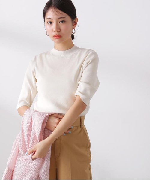 N Natural Beauty Basic(エヌナチュラルビューティベーシック)/総針ボトルネック5分袖ニット 24SS/img36