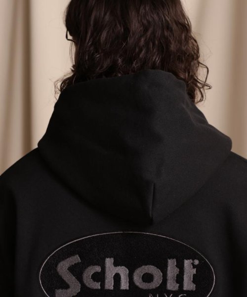 Schott(ショット)/WEB LIMITED/HOODED SWEAT OVAL CHENILLE LOGO/オーバル ロゴ パーカー /img09