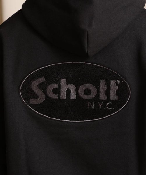 Schott(ショット)/WEB LIMITED/HOODED SWEAT OVAL CHENILLE LOGO/オーバル ロゴ パーカー /img10