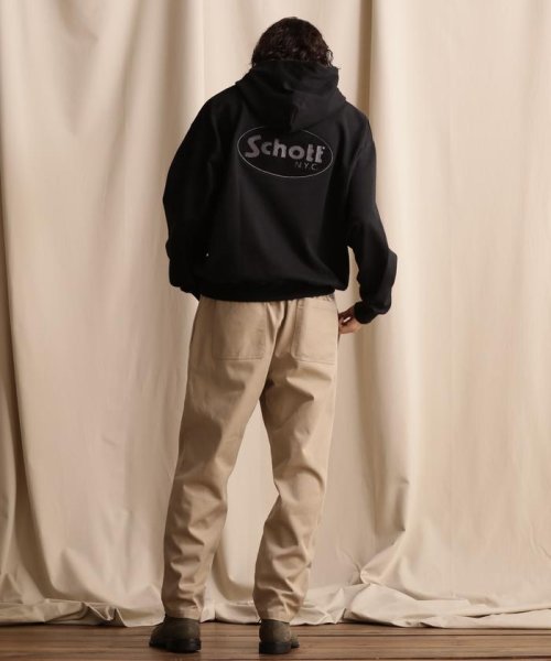 Schott(ショット)/WEB LIMITED/HOODED SWEAT OVAL CHENILLE LOGO/オーバル ロゴ パーカー /img11