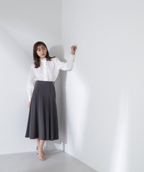 NATURAL BEAUTY BASIC(ナチュラルビューティーベーシック)/ハイネックフリルブラウス　24SS/img08