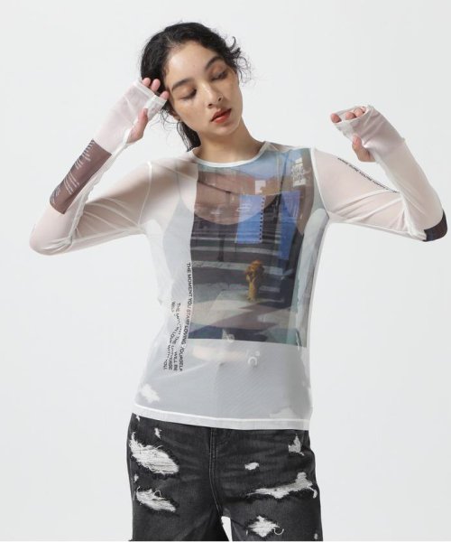 MAISON SPECIAL/メゾンスペシャル/Photo Print Mesh Tops(505899226 