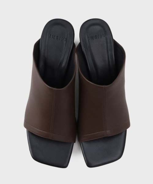 【合皮／ストレッチ】バンドサンダル 