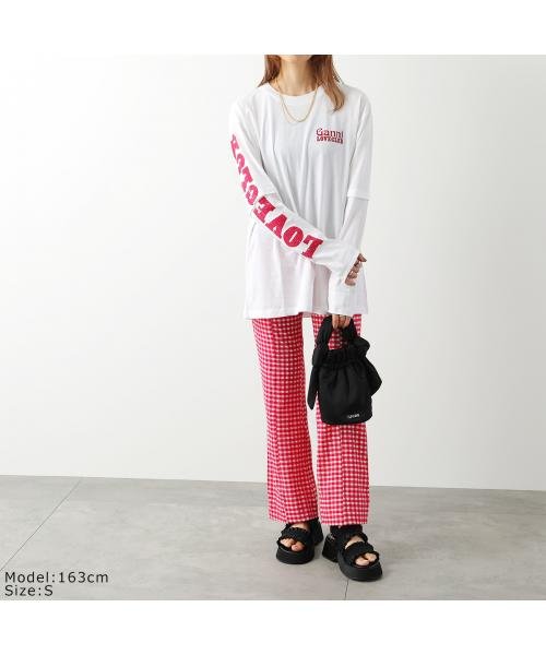 GANNI(ガニー)/GANNI ロンT Light Jersey Layered Long Sleeve T Shirt/img02