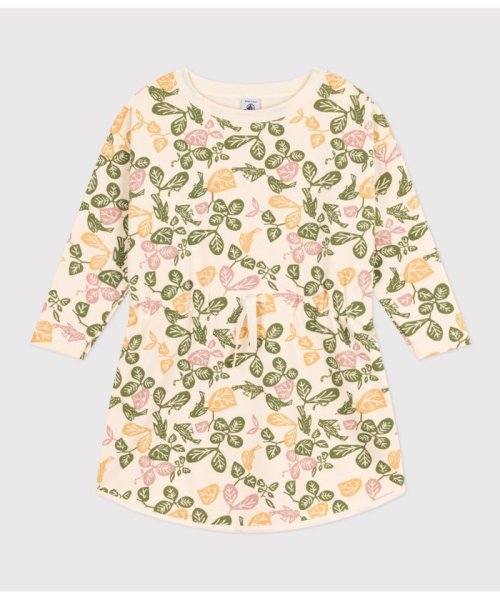 PETIT BATEAU(プチバトー)/スウェットフラワープリント長袖ワンピース/img02