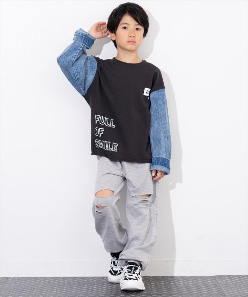 ANAP KIDS(アナップキッズ)/デニム 袖切替 トップス/img12