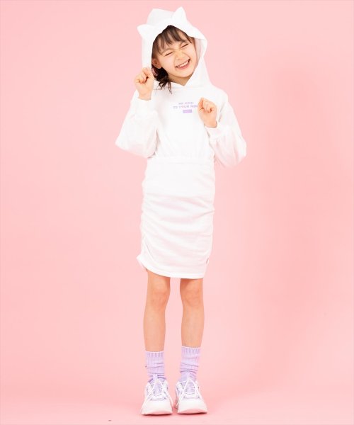 ANAP KIDS(アナップキッズ)/ねこ耳 フード 付き ミニ 裏毛 ワンピース/img03