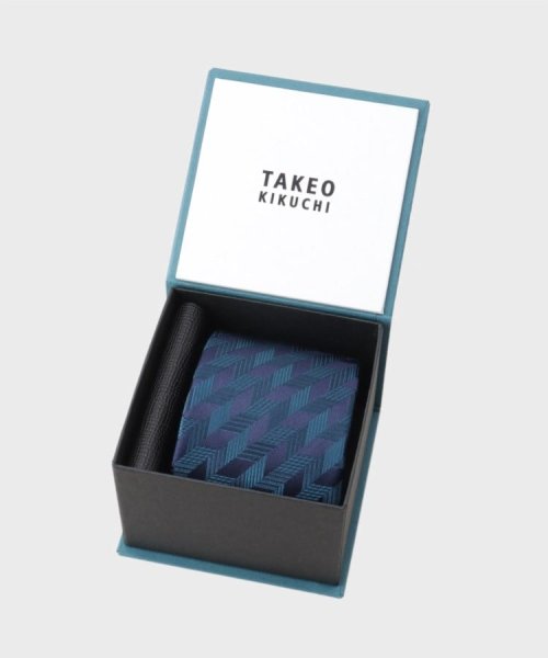 TAKEO KIKUCHI(タケオキクチ)/【矢絣柄】ネクタイ＋名刺入れBOXセット/img01