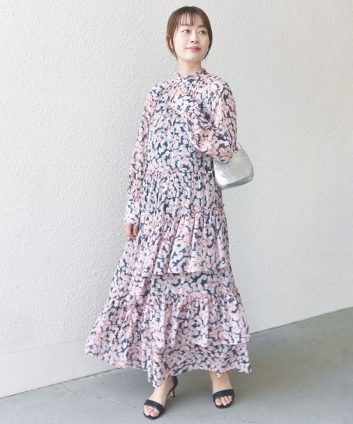 SHIPS WOMEN(シップス　ウィメン)/* 〈手洗い可能〉楊柳 フラワー プリント ティアード ワンピース 24SS ◇/img20